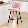 Musque bar stool, Pink Azal Velvet/Bar Height