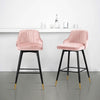 Musque bar stool, Pink Azal Velvet/Bar Height