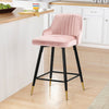 Musque bar stool, Pink Azal Velvet/Counter Height