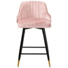 Musque bar stool, Pink Azal Velvet/Counter Height