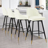 Musque bar stool, White Azal Velvet/Bar Height