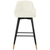Musque bar stool, White Azal Velvet/Bar Height
