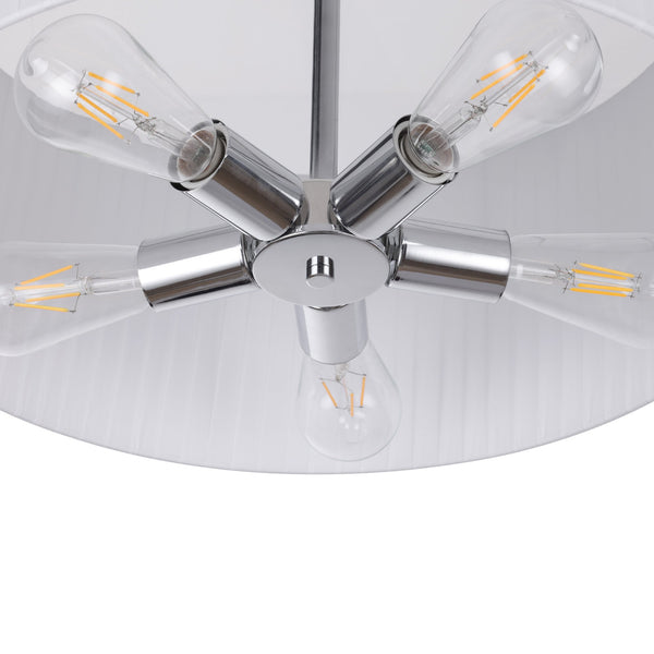 Nerolo chandelier light, Chrome/Large