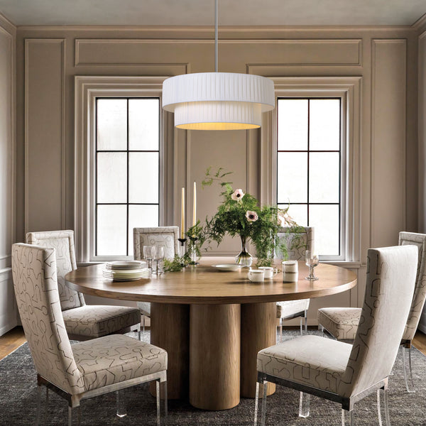 Nerolo chandelier light, Nickel/Large