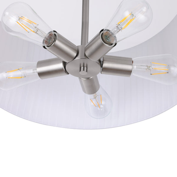 Nerolo chandelier light, Nickel/Large