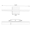 Nobling vanity light 16 inch dimensions