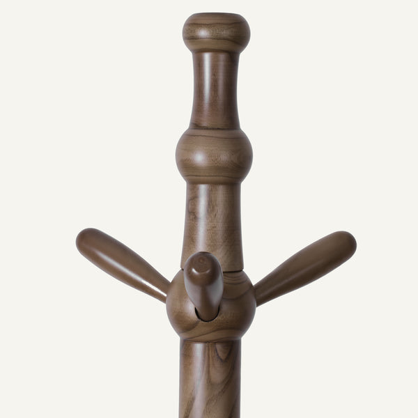 Nyima Coat Rack in Greige Rubberwood