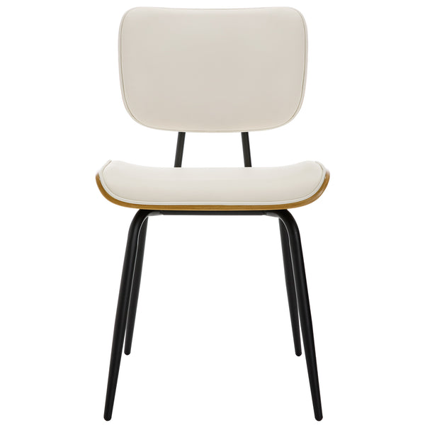 Oatmeal dining chair, Cream Hron Leather/Leather Backrest