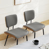 Oatmeal dining chair in Gray Hans Leather, Leather Backrest