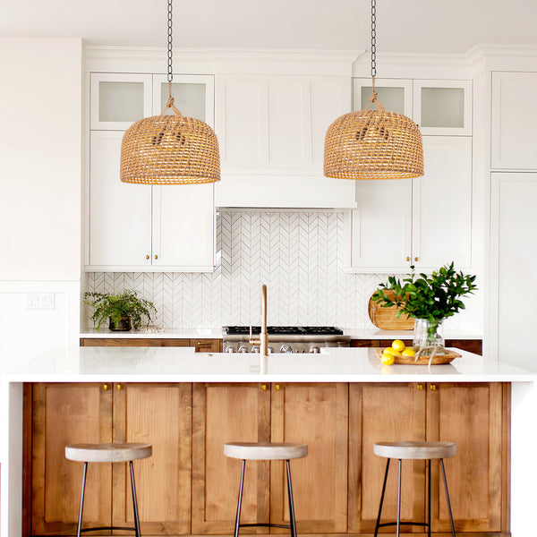 Othello chandelier light, Wood