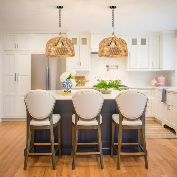 Othello chandelier light, Wood