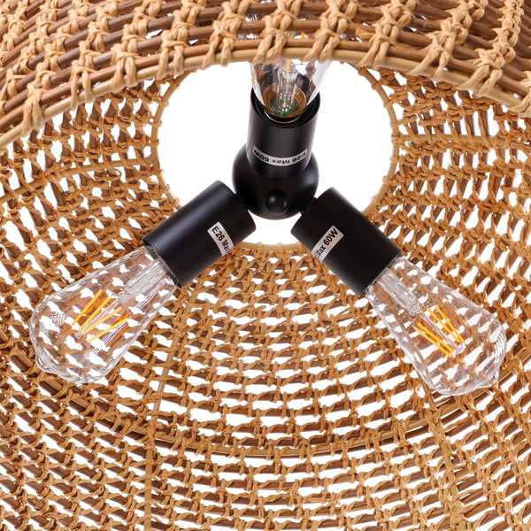 Othello chandelier light, Wood