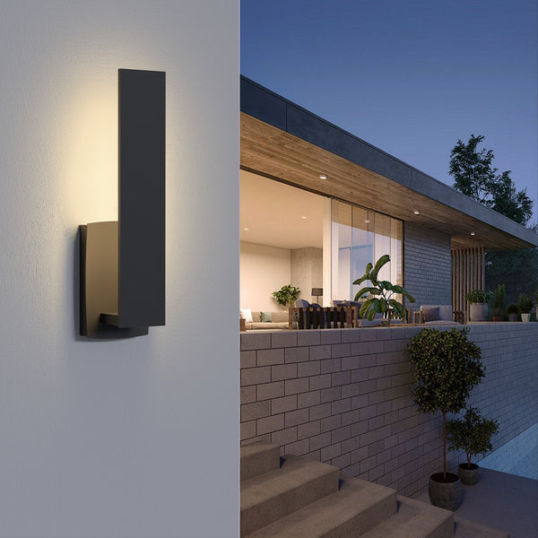 Ottonel outdoor wall light, Black/Large