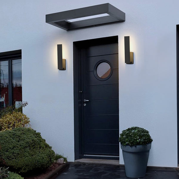 Ottonel outdoor wall light, Black/Large