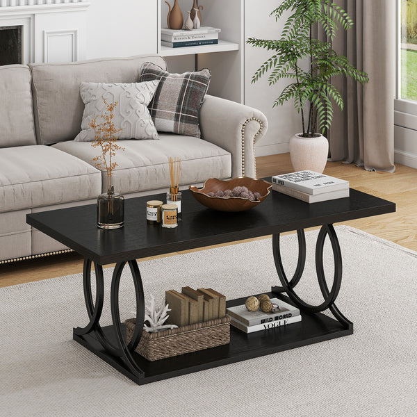 Paektu Coffee Table in Black Finish