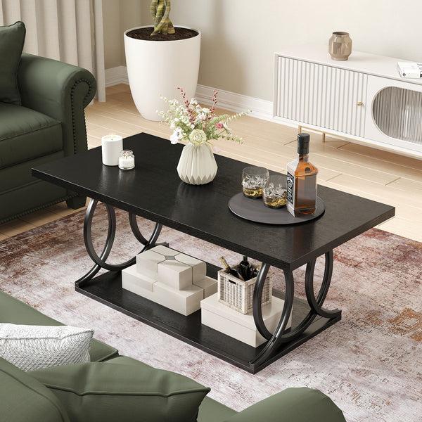 Paektu Coffee Table in Black Finish