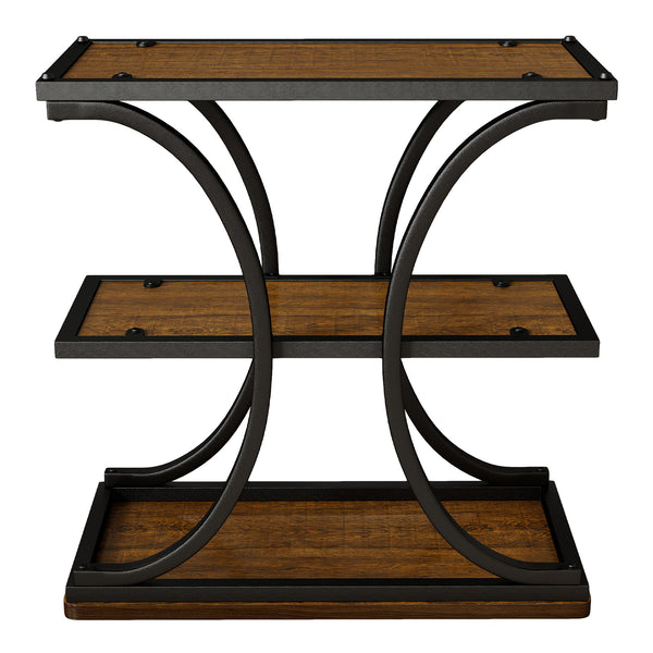 Paektu Side Table in Brown Finish