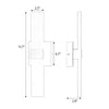 Piros outdoor wall light 15 inch dimensions