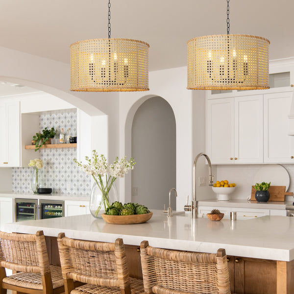 Refosco chandelier light, Wood