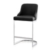 Renano bar stool, Black Jaen Leather