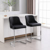 Renano bar stool, Black Jaen Leather