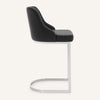 Renano bar stool, Black Jaen Leather