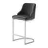 Renano bar stool, Gray Azal Velvet