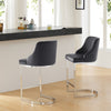 Renano bar stool, Gray Azal Velvet