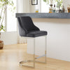 Renano bar stool, Gray Azal Velvet