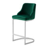 Renano bar stool, Green Azal Velvet