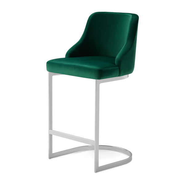 Renano bar stool, Green Azal Velvet