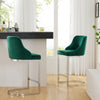 Renano bar stool, Green Azal Velvet