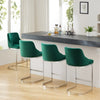 Renano bar stool, Green Azal Velvet