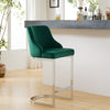 Renano bar stool, Green Azal Velvet