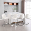 Renano Counter Stool in White Jaen Leather
