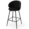 Ribolla bar stool, Black Naia Velvet/Bar Height