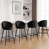 Ribolla bar stool, Black Naia Velvet/Bar Height