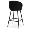 Ribolla bar stool, Black Naia Velvet/Bar Height