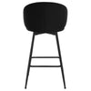 Ribolla bar stool, Black Naia Velvet/Bar Height