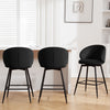Ribolla bar stool, Black Naia Velvet/Counter Height