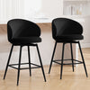 Ribolla bar stool, Black Naia Velvet/Counter Height