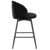 Ribolla bar stool, Black Naia Velvet/Counter Height