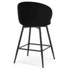 Ribolla bar stool, Black Naia Velvet/Counter Height