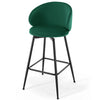 Ribolla bar stool, Green Naia Velvet/Bar Height
