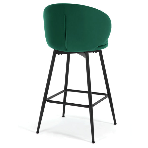 Ribolla bar stool, Green Naia Velvet/Bar Height