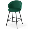 Ribolla bar stool, Green Naia Velvet/Counter Height
