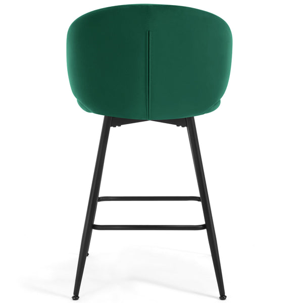 Ribolla bar stool, Green Naia Velvet/Counter Height