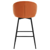 Ribolla bar stool, Orange Naia Velvet/Bar Height