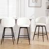 Ribolla bar stool, White Naia Velvet/Bar Height