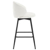 Ribolla bar stool, White Naia Velvet/Bar Height